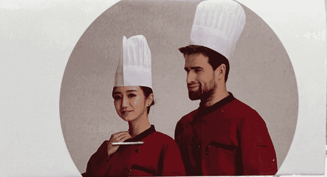 Two-piece chef cap for adults and kids 