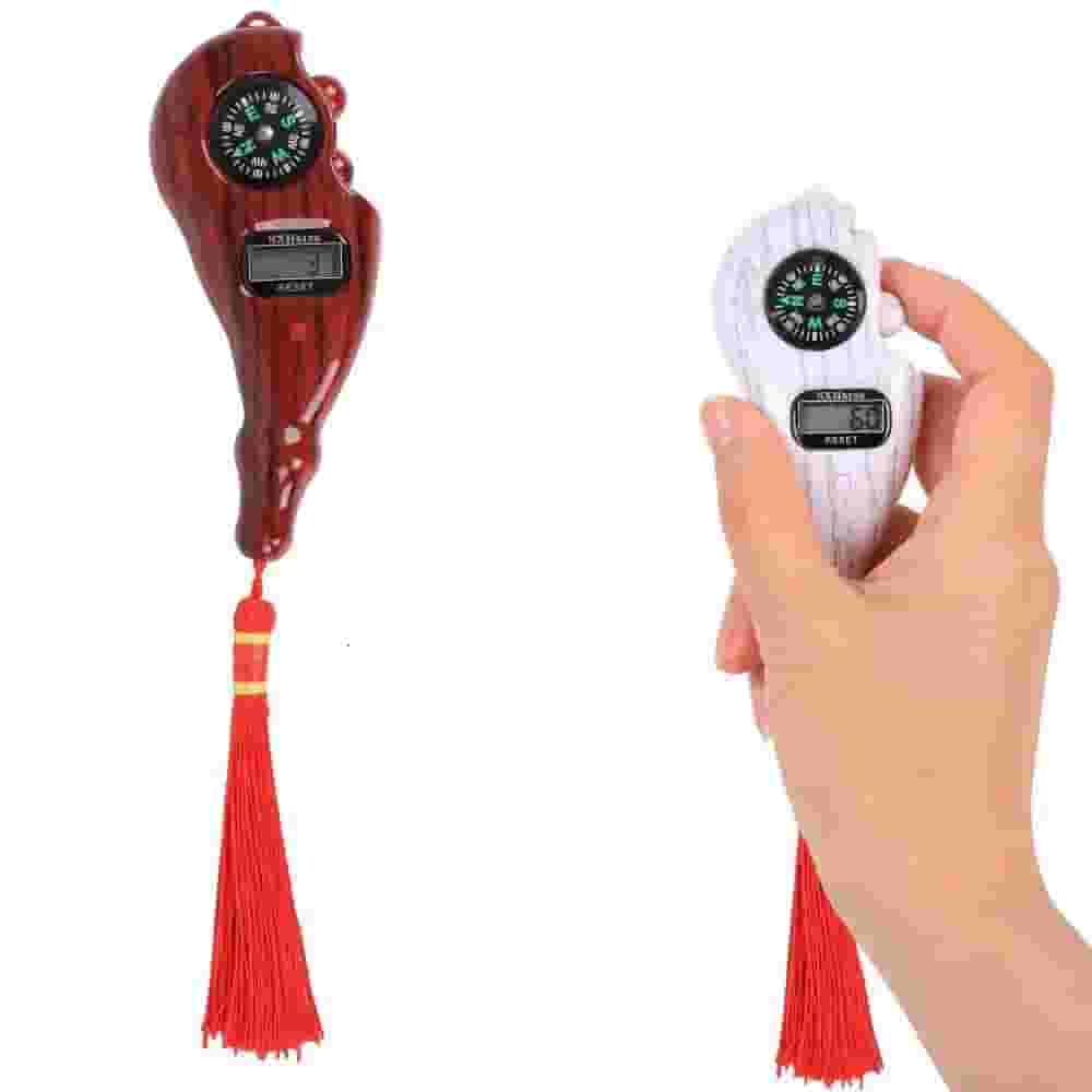 Electronic palm rosary, digital screen with a compass