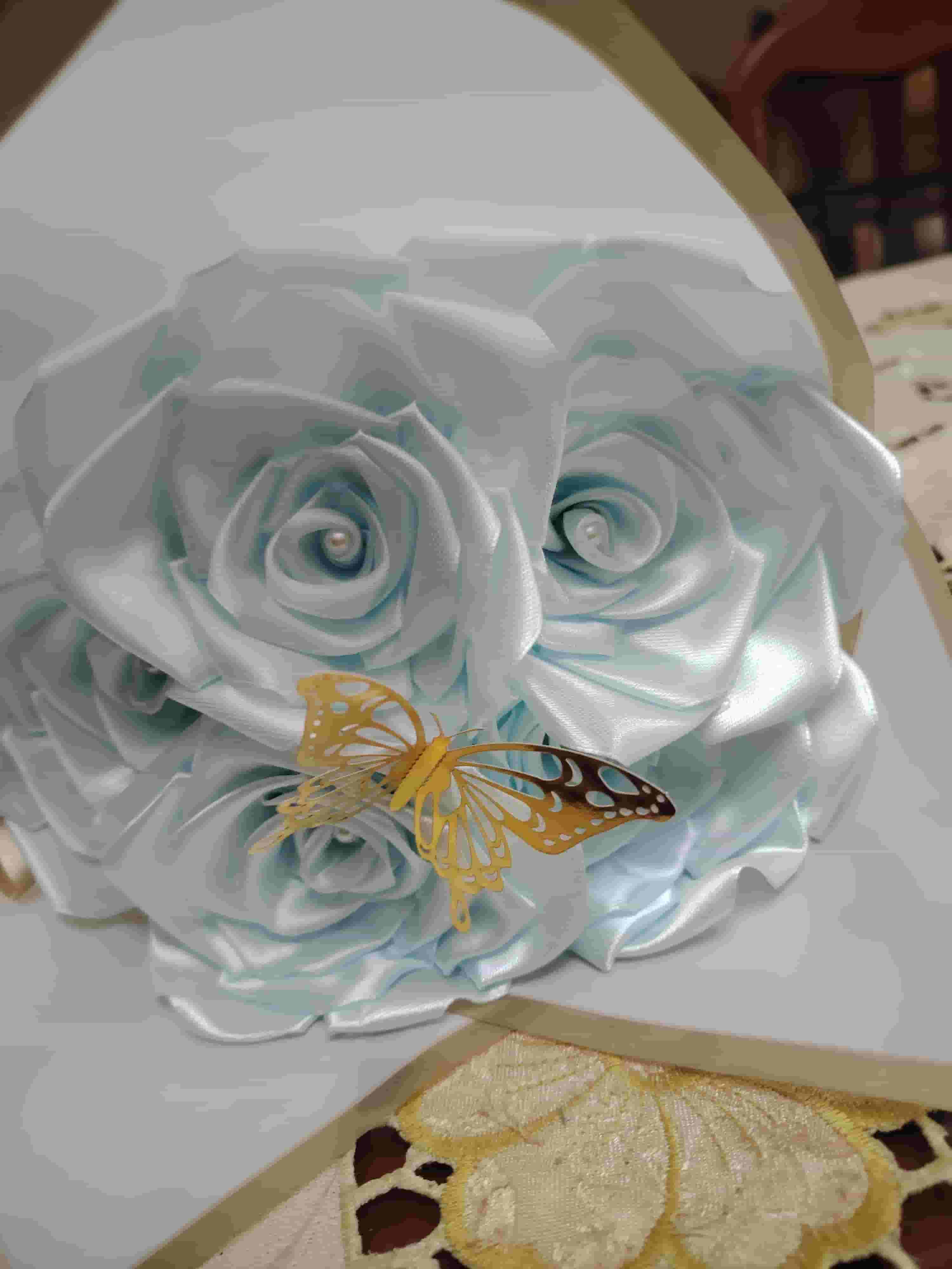 Hand made satin flower