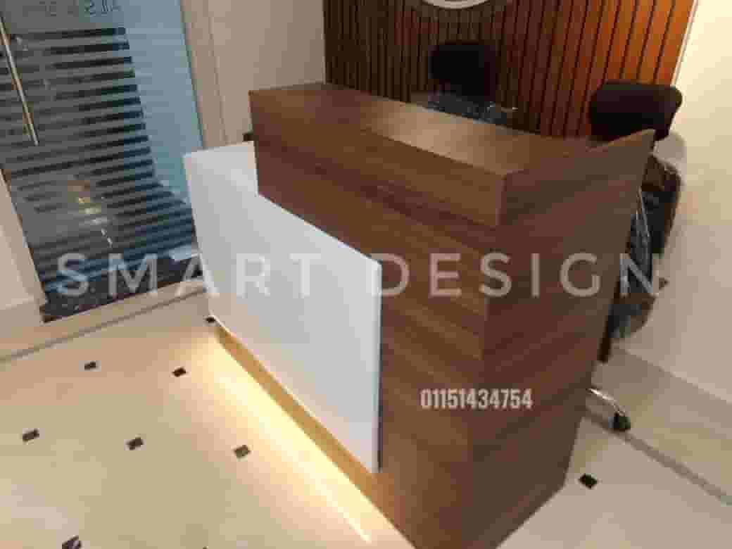 Spanish MDF wood reception counter